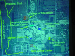Campus map shows new buildings on the drawing board