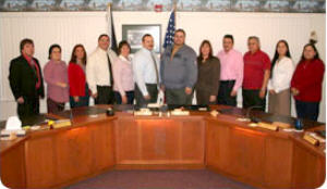 New Saginaw Chippewa Tribal Council members pose for official portrait posted recently on their website, Sagchip.org.