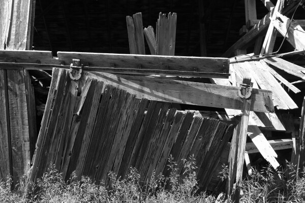 Collapsed Barn Door