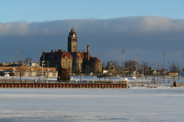 City Hall Over Ice