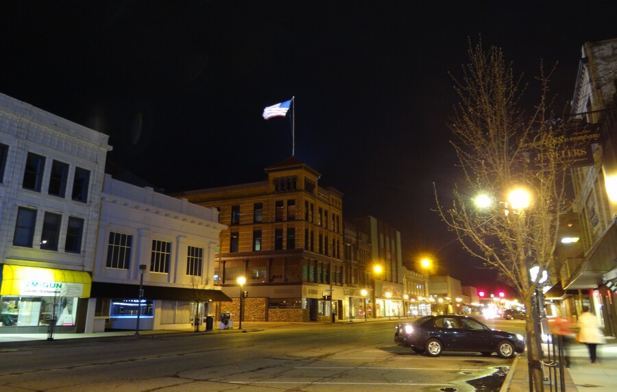 Flag at Night