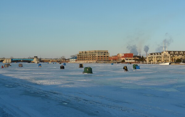 Ice Shanties Downtown Bay City