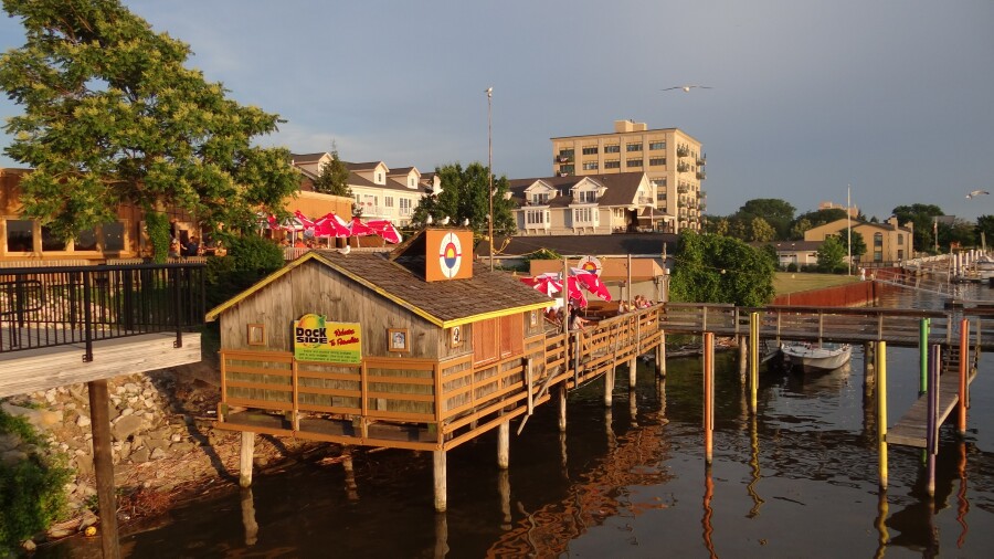 Dock Side At Sunset