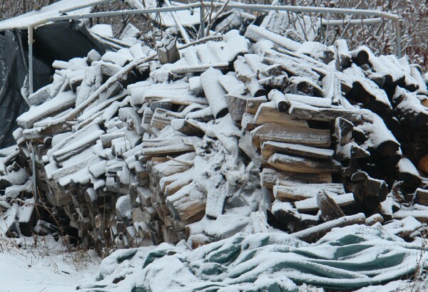 Firewood Under Snow