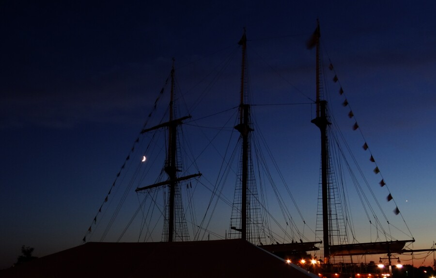 Masts at Sunset