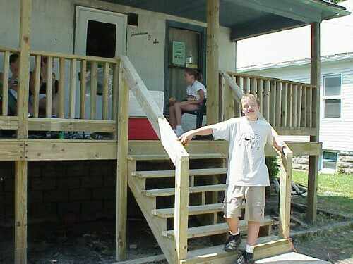 Ben Mahsem, Germantown, WI - on porch Crew 6 built