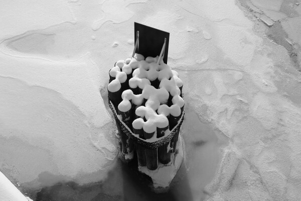Snow Covered Pilings - South