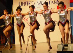 Coach Beth Taylor's Kickline shows their best form during a Saturday night performance