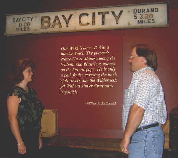 Corrine and Ron Bloomfield, curators of the Bay County Historical Museum, prepare to enter the new 3700 square foot gallery they helped complete.