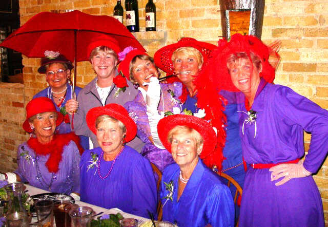 Red Hat Ladies Enjoy Lunch With All the Trimmings At Old City Hall